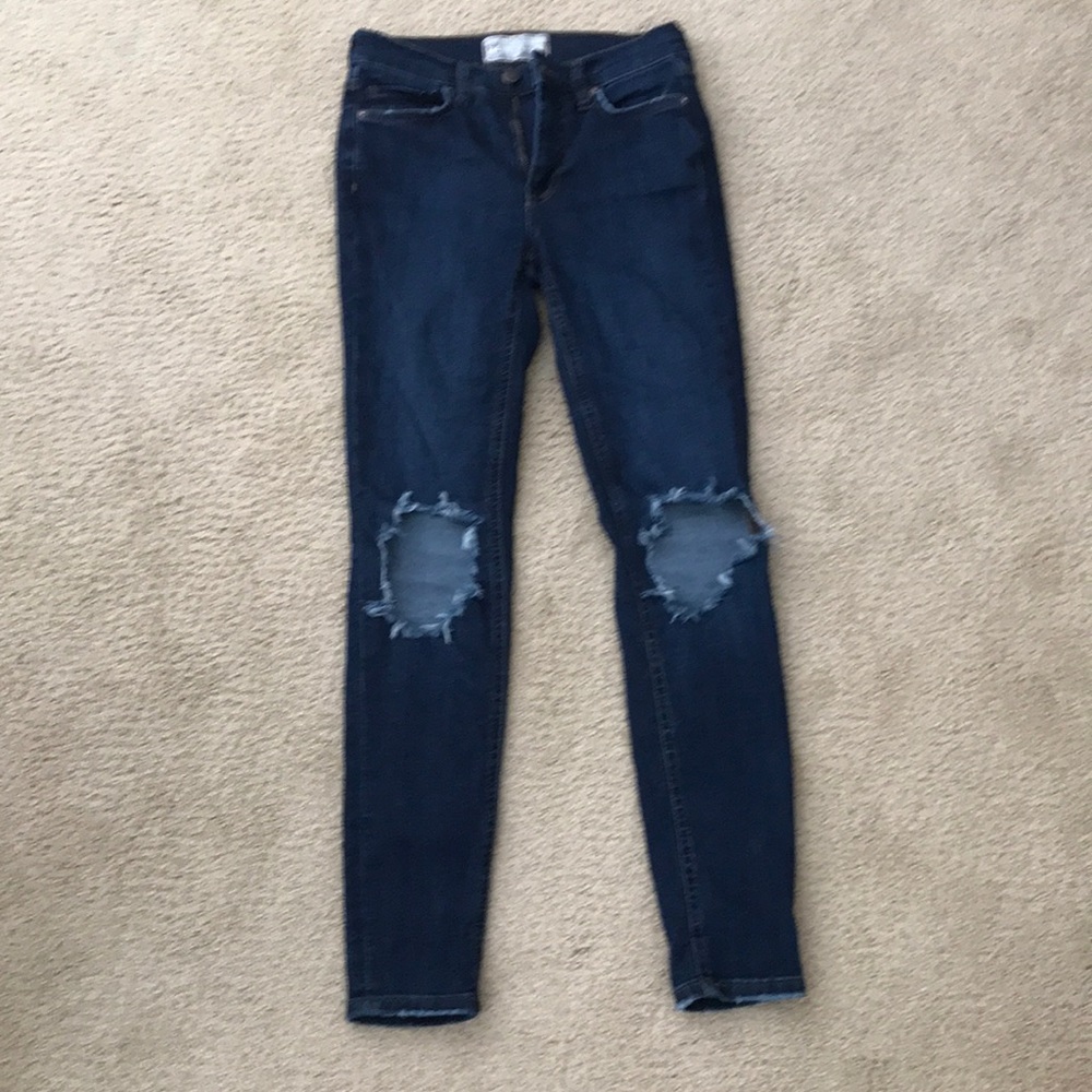 Free People Busted Knee Skinny Jeans